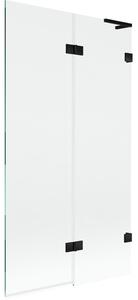 Mexen Lunar L parawan nawannowy 2-skrzydłowy prawy 100 x 150 cm, transparent, czarny - 897L-100-100-70-00-P