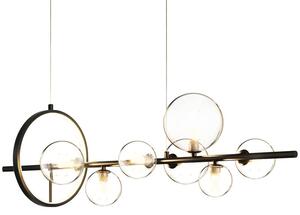 Duringo – Lampa wisząca LED 90 cm 18W Czarny + Przezroczysty