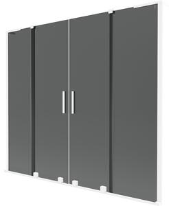Mexen Velar L Duo parawan nawannowy 2-skrzydłowy rozsuwany 200 x 150 cm, grafit, biały - 896-200-003-42-20