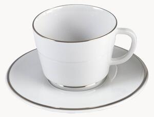 Komplet ręcznie wykonanych filiżanek ze spodkiem z porcelany Vitruv, 2 elem