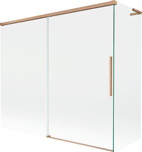Mexen Rox L parawan nawannowy 2-skrzydłowy rozsuwany 180 + 90 x 150 cm, transparent, miedź szczotkowana - 8C9L-180-090-65-00