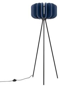 Lampa podłogowa nowoczesna nastrojowa trójnóg granatowa filcowa 1xE27 15W MULA Sollux Lighting