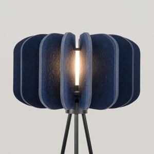Lampa podłogowa nowoczesna nastrojowa trójnóg granatowa filcowa 1xE27 15W MULA Sollux Lighting