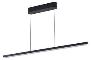 Lampa Wisząca Lucande, Solvar, ściemnialny, czarny, salon, metal, nowoczesny