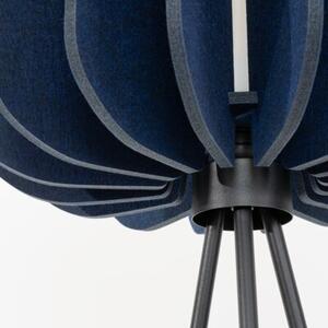 Lampa podłogowa nowoczesna nastrojowa trójnóg granatowa filcowa 1xE27 15W MULA Sollux Lighting