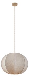 Lampa Wisząca Lindby, Elfie, ściemnialny, beżowy, salon, tkanina | tekstylia, skandynawski
