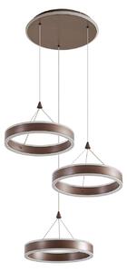Lampa Wisząca Lucande, Kolo, ściemnialny, brąz rdzawy, salon, metal, nowoczesny