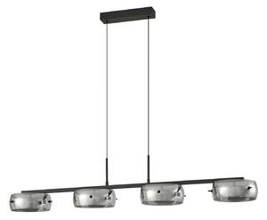 Lampa Wisząca Lucande, Martis, ściemnialny, czarny, jadalnia, szkło, nowoczesny