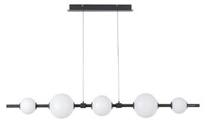 Lampa Wisząca Lucande, Tanira, ściemnialny, czarny, salon, metal, nowoczesny