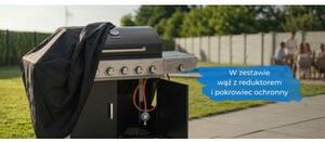 Grill ogrodowy gazowy RAVANSON GO-6 15.1 kW 38.5 x 74.8 cm