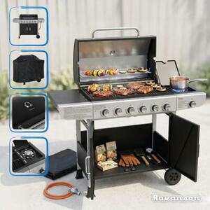 Grill ogrodowy gazowy RAVANSON GO-6 15.1 kW 38.5 x 74.8 cm