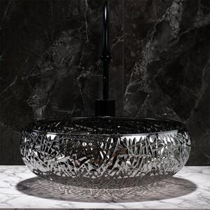 Umywalka nablatowa HYDROSAN BRILLANT4-BL-410 Okrągły Czarny