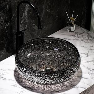 Umywalka nablatowa HYDROSAN BRILLANT4-BL-410 Okrągły Czarny