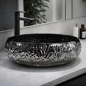Umywalka nablatowa HYDROSAN BRILLANT4-BL-410 Okrągły Czarny