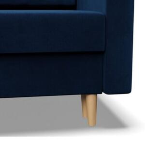 Sofa rozkÅadana, MILO, velvet, 152x92x92 cm, granatowy | TYLETEGOTU