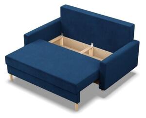 Sofa rozkÅadana, MILO, velvet, 152x92x92 cm, granatowy | TYLETEGOTU