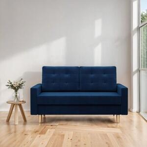 Sofa rozkÅadana, MILO, velvet, 152x92x92 cm, granatowy | TYLETEGOTU