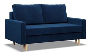 Sofa rozkÅadana, MILO, velvet, 152x92x92 cm, granatowy | TYLETEGOTU