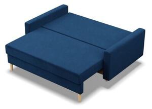 Sofa rozkÅadana, MILO, velvet, 152x92x92 cm, granatowy | TYLETEGOTU