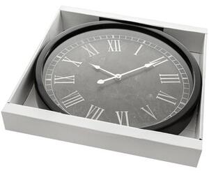 Zegar ścienny EUROFIRANY Retro 40 cm Czarno-biały