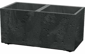 Doniczka SIERRA CASE BETON EFFECT 57,7 cm, czarny, S