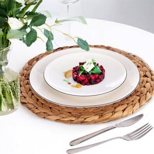 Talerz deserowy porcelanowy biały DECORA 20 cm