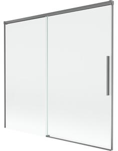 Mexen Rox parawan nawannowy 2-skrzydłowy rozsuwany 170 x 150 cm, transparent, gun metal - 8C9-170-001-95-00