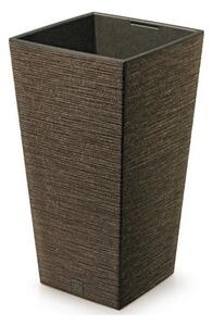 Doniczka FURU SQUARE ECO WOOD z wkładem 39,5 cm, ciemnobrązowy, L
