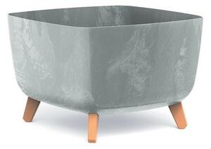 Doniczka GRACIA SQUARE BETON EFFECT 39 cm, szary