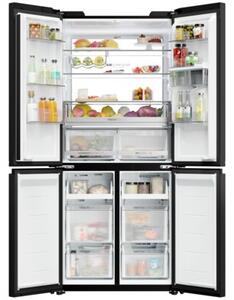Lodówka HAIER HCKR7819DWGB Cube No Frost Space Fit czarne szkło oświetlenie tylnej ściany