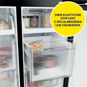 Lodówka HAIER HCKR7819DWGB Cube No Frost Space Fit czarne szkło oświetlenie tylnej ściany