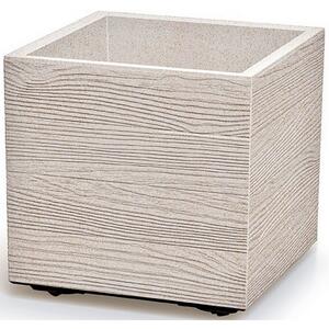 Doniczka MADERA SQUARE ECO WOOD 28,8 cm, biały, S