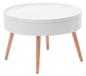 Stolik kawowy okrÄ gÅy ze schowkiem 60 cm ModernHome