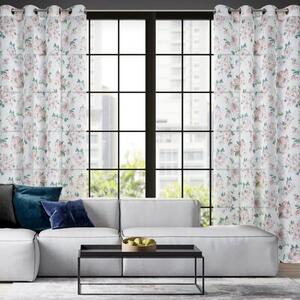 Firana gotowa EUROFIRANY Emi 401279 140 x 250 cm BiaÅo-rÃ³Å¼owy
