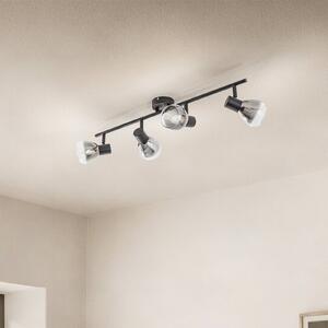 Lampa sufitowa Pendura Lindby, możliwość ściemniania, aluminiowy / szary / cynkowy, salon / jadalnia, szkło, nowoczesny