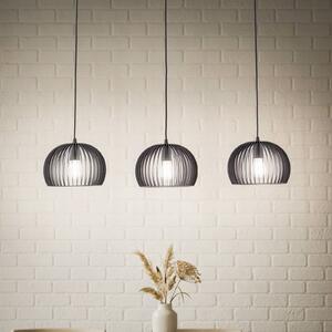 Lampa wisząca Jusra Lindby, możliwość ściemniania, czarny, salon / jadalnia, metal, nowoczesny