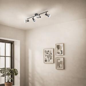 Lampa sufitowa Pendura Lindby, możliwość ściemniania, aluminiowy / szary / cynkowy, salon / jadalnia, szkło, nowoczesny