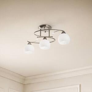 Lampa sufitowa Svean Lindby, możliwość ściemniania, aluminiowy / szary / cynkowy, salon / jadalnia, szkło, nowoczesny