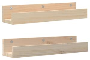 Półki ścienne, 2 szt., 50x12x9 cm, drewno sosnowe