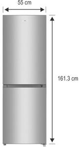 Lodówka GORENJE RK416DPS4 161.3cm Srebrna