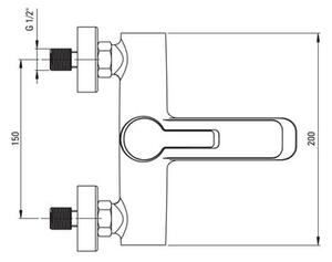 Bateria wannowa natynkowa DEANTE Arnika BQA 010N Chrom