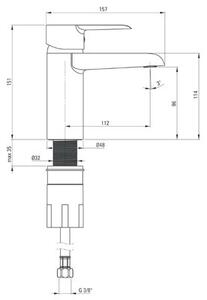 Bateria umywalkowa DEANTE Corio BFCE 020M Chrom