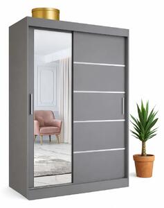 Antracytowa szafa przesuwna 120 cm P6-C45