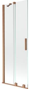 Mexen Velar parawan nawannowy 2-skrzydłowy rozsuwany 75 x 150 cm, transparent, miedź szczotkowana - 896-075-000-01-65