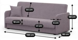 Wersalka RozkÅadana Sofa Kanapa z FunkcjÄ Spania Dwuosobowa BeÅ¼ PORTO