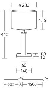 Lampa stołowa HerzBlut Karl G, okrągła, drewno/granit, biała, E27