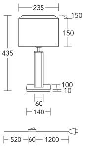 Lampa stołowa HerzBlut Karl K, kątowa, drewno, biały, 44 cm, E27