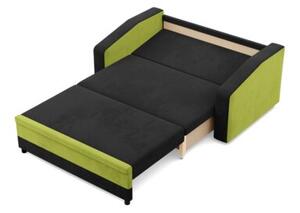 Sofa rozkÅadana, mikrofaza, AURELO, 148x87x90 cm, czarny, zielony | TYLETEGOTU