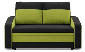 Sofa rozkÅadana, mikrofaza, AURELO, 148x87x90 cm, czarny, zielony | TYLETEGOTU