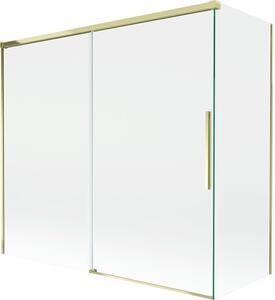 Mexen Rox parawan nawannowy 2-skrzydłowy rozsuwany 170 + 70 x 150 cm, transparent, złoty - 8C9-170-070-50-00